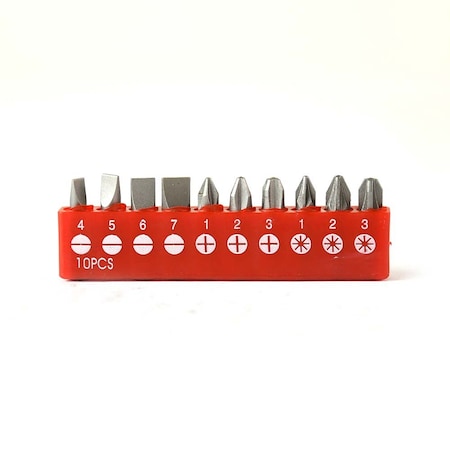 Superior Steel 10 Piece Screwdriver Bit Set BT004K